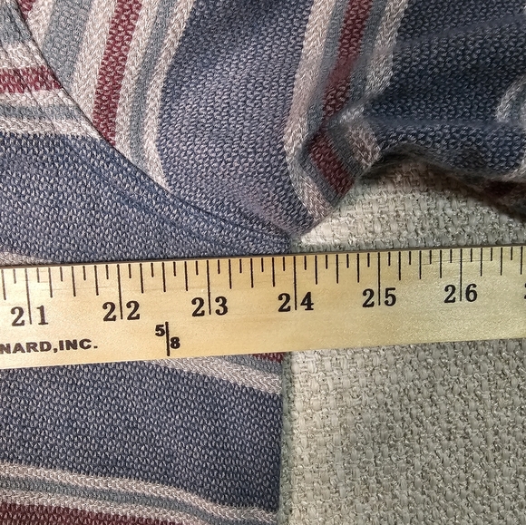 Ascend Men's Striped Button-Up Organic Cotton Jacket Shacket Shirt Large Tall - Picture 12 of 14